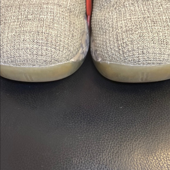 NOBULL Gray and Orange Sneakers with Knit Upper and Textured Outsole M 7 W8.5 - Picture 5 of 6